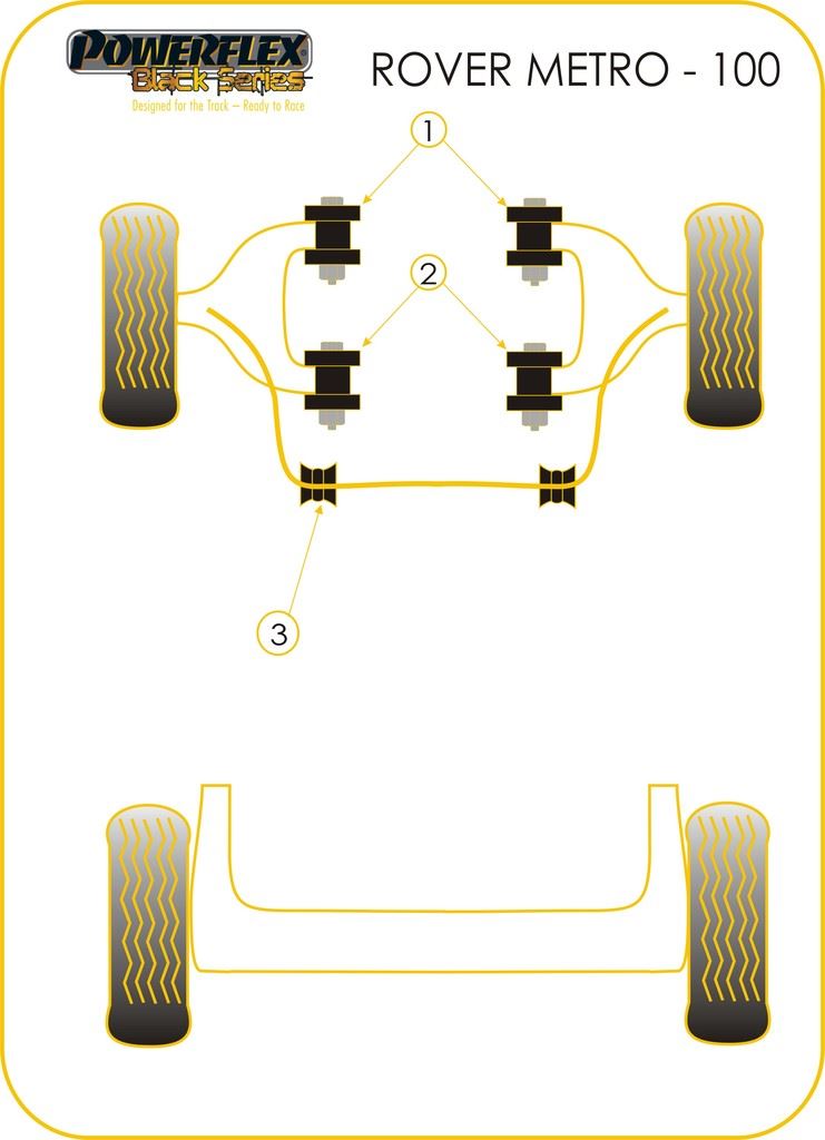 For Rover Metro GTi, Rover 100 PowerFlex Exhaust Mounts
