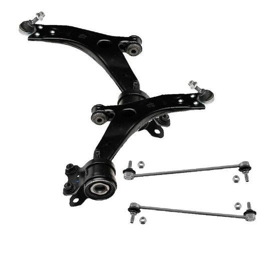 For Volvo V50 2004-2012 Front Lower Wishbones Arms and Drop Links Pair