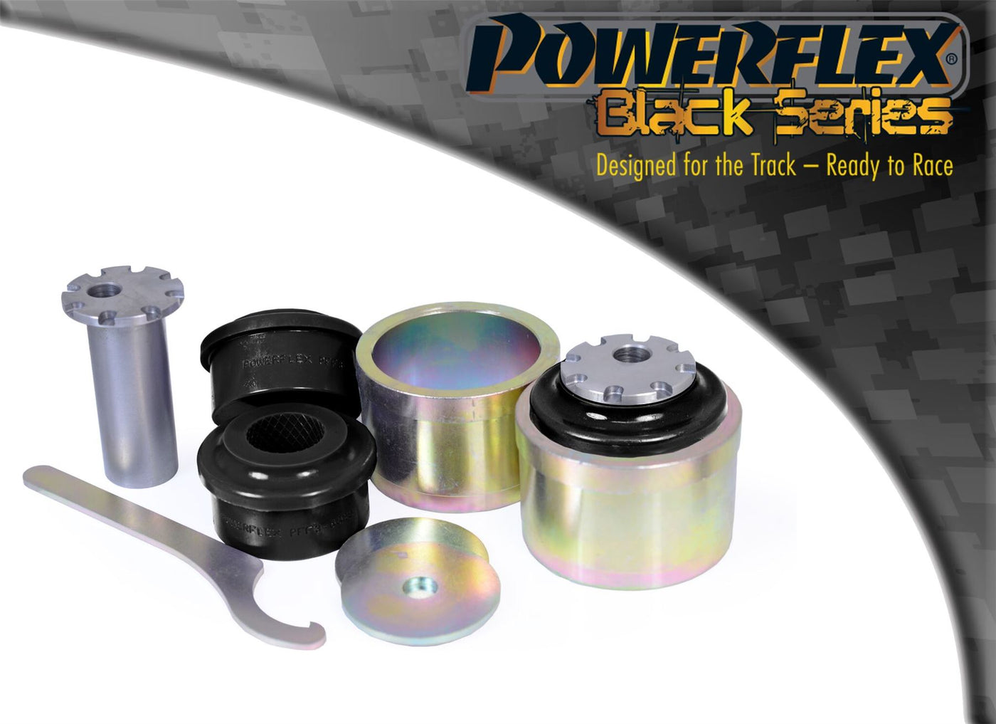 For Audi A5 2007-2016 PowerFlex Black Front Radius Arm Bush Caster Adjustable