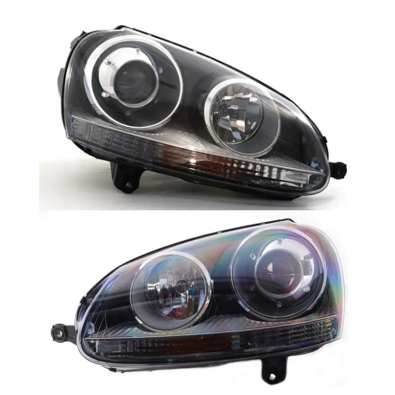 VW Golf MK5 R32 Style Headlights 2003-2009 Xenon Look Projector Headlamps Pair