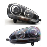 VW Golf MK5 R32 Style Headlights 2003-2009 Xenon Look Projector Headlamps Pair