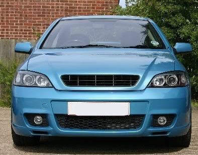 VAUXHALL ASTRA G MK4  1998-2004 BLACK ANGEL EYES HEADLIGHTS PAIR