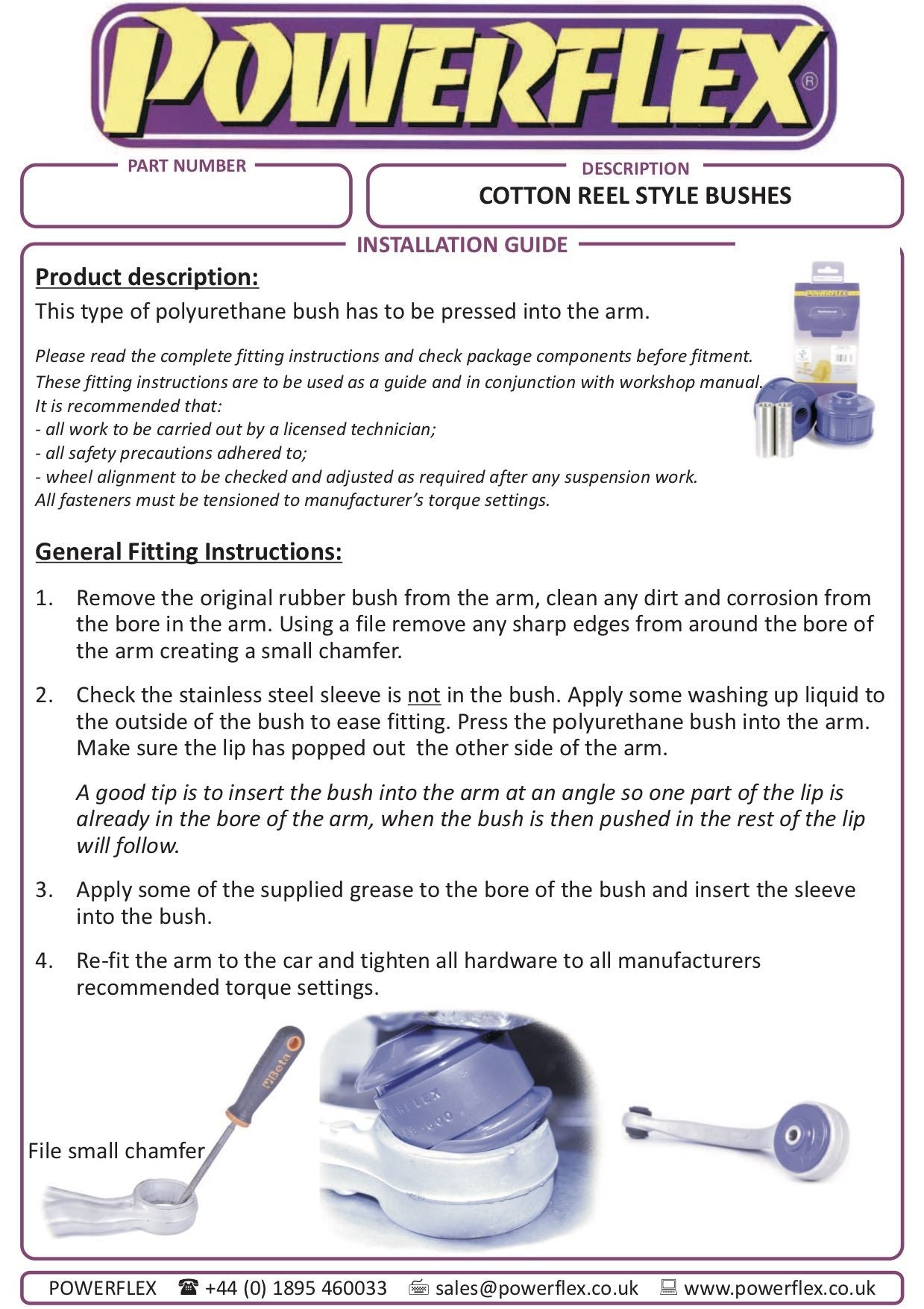 Citroen C6 (2005-2012) PowerFlex Front Lower Wishbone Front Bush