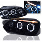 VOLKSWAGEN GOLF MK5  11/2003-2009 BLACK ANGEL EYES HEADLIGHTS PAIR