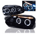 VOLKSWAGEN GOLF MK5  11/2003-2009 BLACK ANGEL EYES HEADLIGHTS PAIR