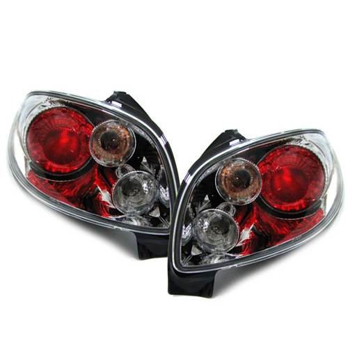 PEUGEOT 206 HATCHBACK 1998-6/2003 REAR TAIL LIGHTS CHROME LEXUS PAIR