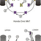 For Honda Civic Mk7 2001-2005 PowerFlex Rear Engine Mount Insert