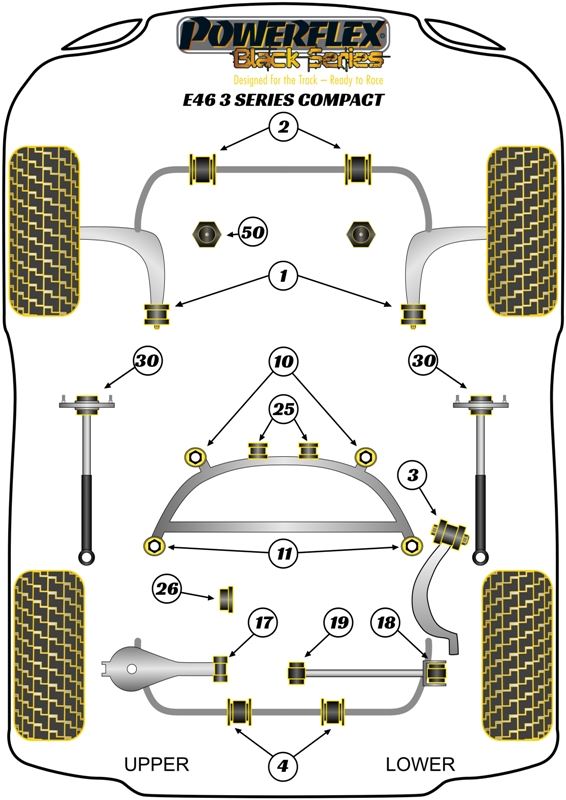 BMW E46 3 Series Compact (1999-2006) PowerFlex ENGINE MOUNT