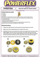 For Subaru BRZ PowerFlex Rear Diff Rear Left Mount Insert