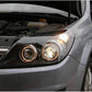 VAUXHALL ASTRA H MK5  5/2004-2010 BLACK ANGEL EYES HEADLIGHTS PAIR
