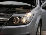 VAUXHALL ASTRA H MK5  5/2004-2010 BLACK ANGEL EYES HEADLIGHTS PAIR