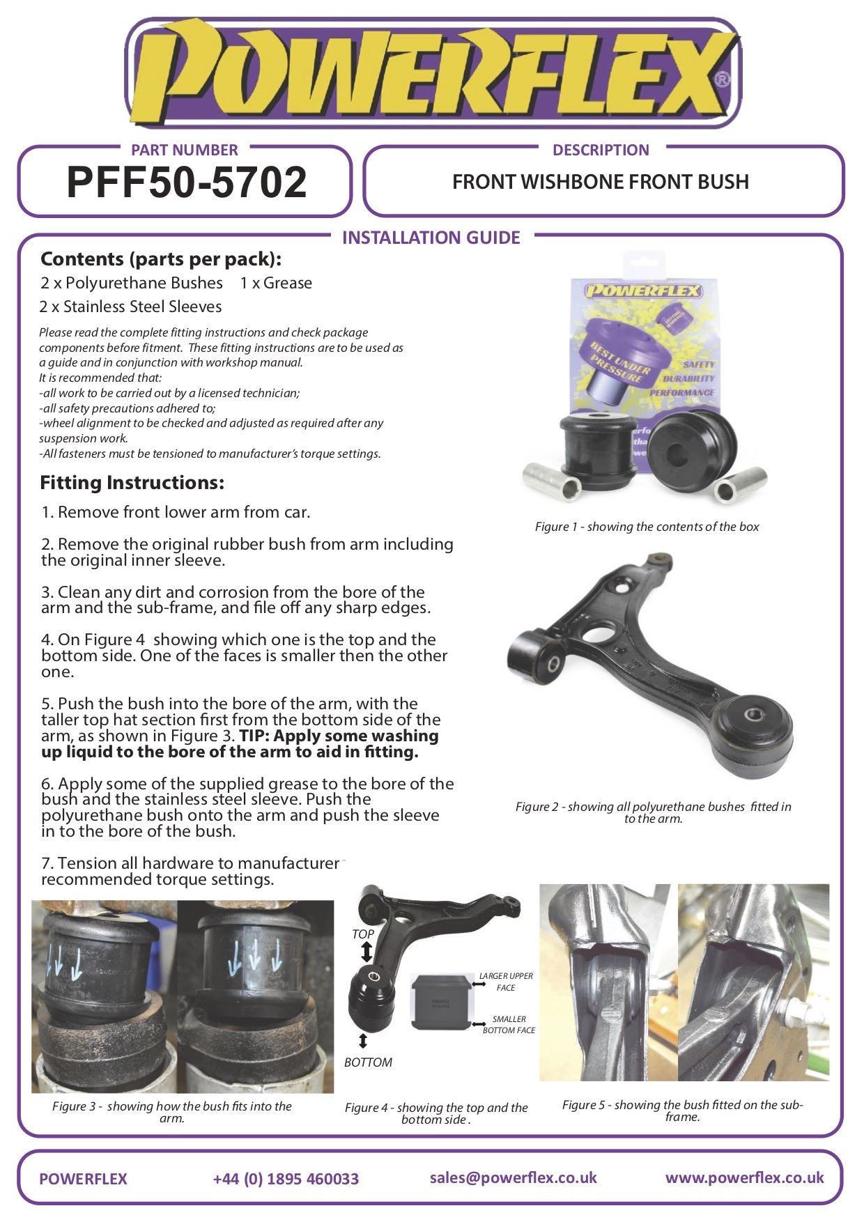 Ram ProMaster (2013 - ON) PowerFlex Front Wishbone Rear Bush