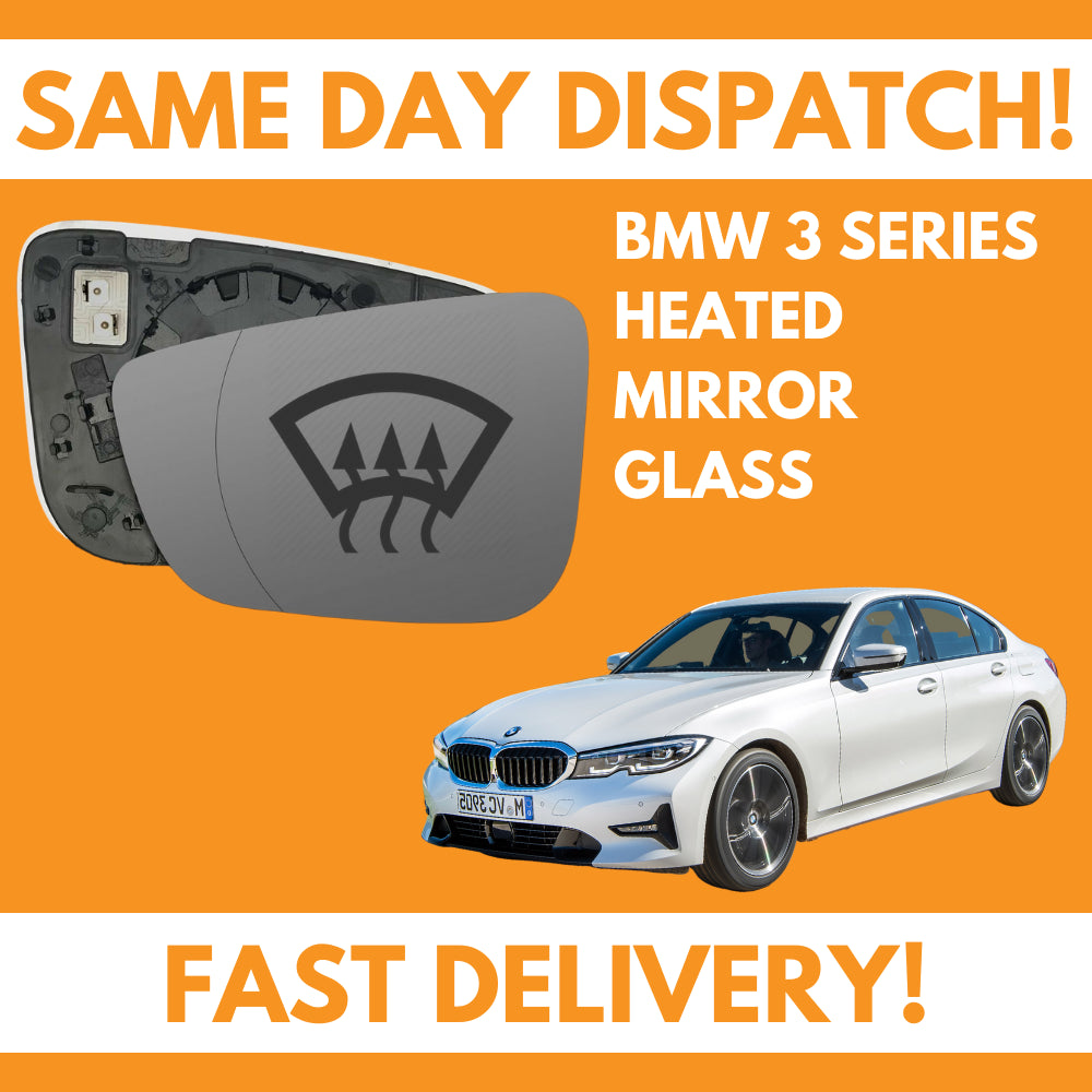 BMW 3 Series G20, G21 2018-2025 Heated Door Wing Mirror Glass UK Left Passenger Side