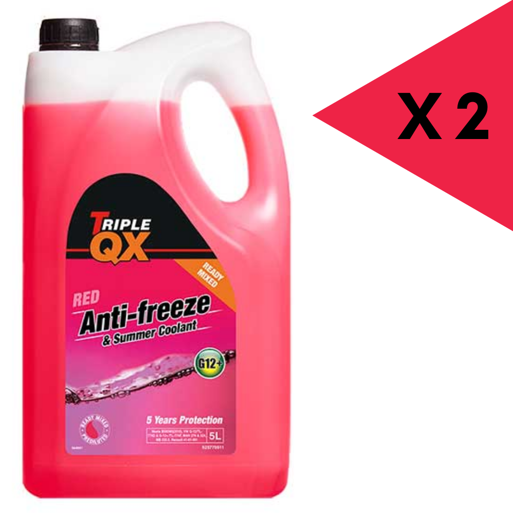 Triple QX Red Antifreeze Summer Coolant G12 Ready Mixed 10L 10 Litre