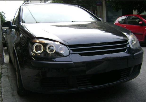 VOLKSWAGEN GOLF MK5  11/2003-2009 BLACK ANGEL EYES HEADLIGHTS PAIR