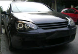 VOLKSWAGEN GOLF MK5  11/2003-2009 BLACK ANGEL EYES HEADLIGHTS PAIR