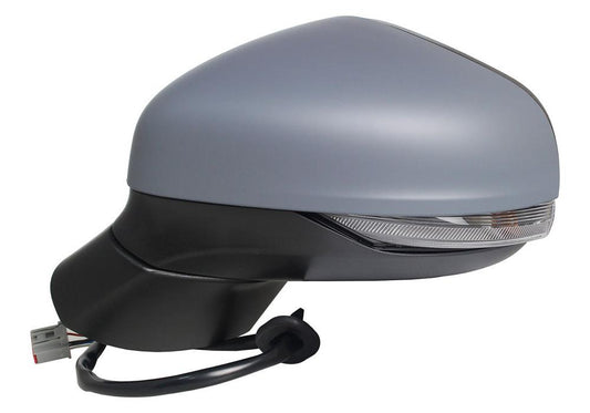 Ford Fiesta MK8 2017-2020 Electric Wing Door Mirror Primed Passenger Side Left