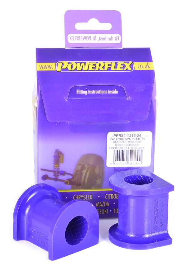 For VW T5 Transporter 2003-2015 PowerFlex Rear Anti Roll Bar Bush to Chassis