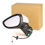 For Ford Fiesta Mk7 2013-2018 Electric Door Wing Mirror Primed Cover Left Side