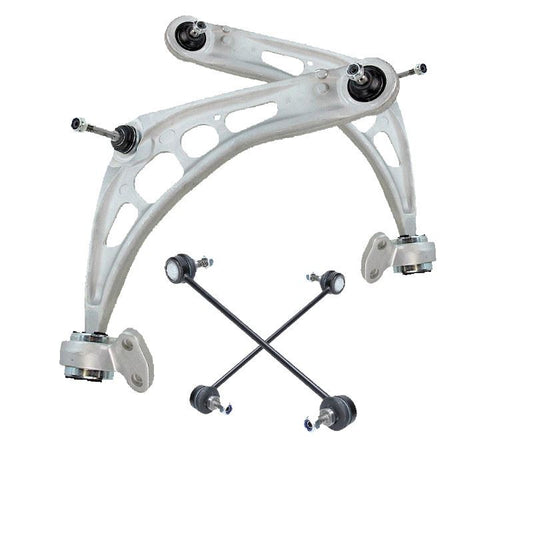 BMW 3 Series E46 1998-2006 Front Lower Wishbones Arms With Mounts and Drop Links Pair