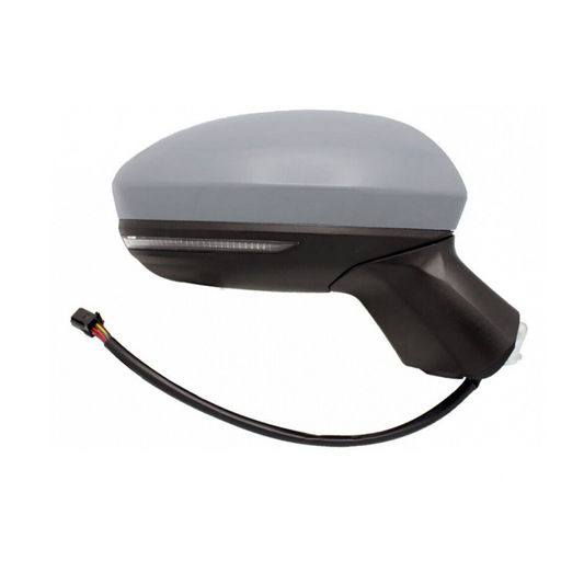 Renault Clio MK5 2019-2024 Electric Powerfold Primed Door Wing Mirror Right Side