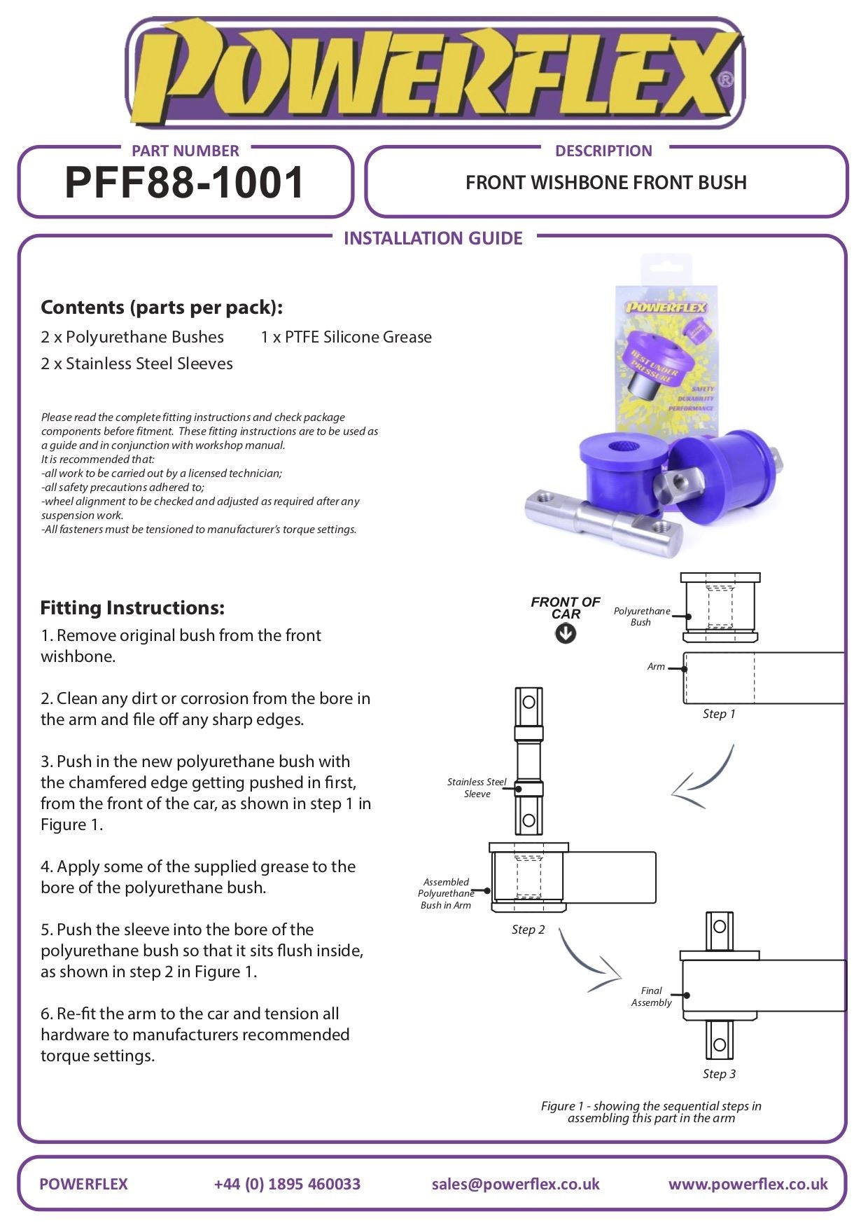 For Volvo XC90 (2002-2014) PowerFlex Front Wishbone Front Bush