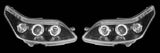 CITROEN C4  2004-2008 BLACK ANGEL EYES HEADLIGHTS PAIR