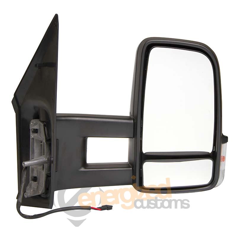 Mercedes Sprinter Van 2006- Manual Black Long Arm Wing Door Mirror Drivers Side
