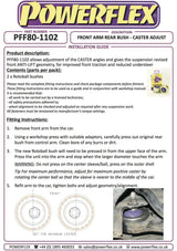 For Vauxhall Corsa D inc VXR PowerFlex Black Series Front Arm Rear Bush