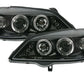 VAUXHALL ASTRA G MK4  1998-2004 BLACK ANGEL EYES HEADLIGHTS PAIR
