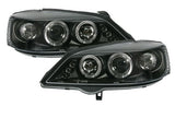 VAUXHALL ASTRA G MK4  1998-2004 BLACK ANGEL EYES HEADLIGHTS PAIR