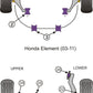For Honda Element (2003-2011) PowerFlex Front Wishbone Bush Set