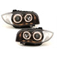 BMW 1 SERIES E87 5 DOOR HATCH 2004-3/2007 BLACK ANGEL EYES HEADLIGHTS PAIR