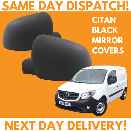 Mercedes Citan W415 2012-2020 Wing Mirror Cover Black Left & Right Pair