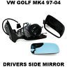 Volkswagen Bora 1999-2005 Electric Wing Door Mirror Paintable Cover Drivers Side