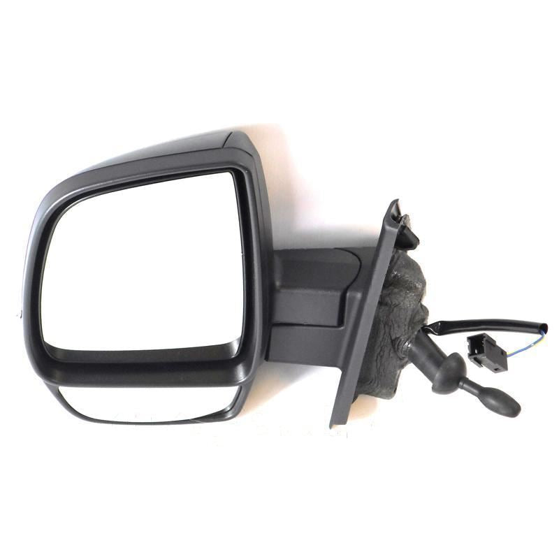 For Fiat Doblo 2010-2015 Twin Glass Cable Black Wing Door Mirror Passenger Side