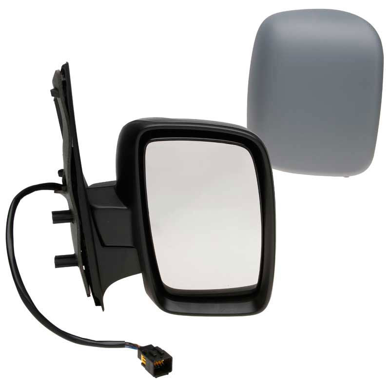 Peugeot Expert 2007-> Electric Single Glass Primed Wing Door Mirror Drivers Side