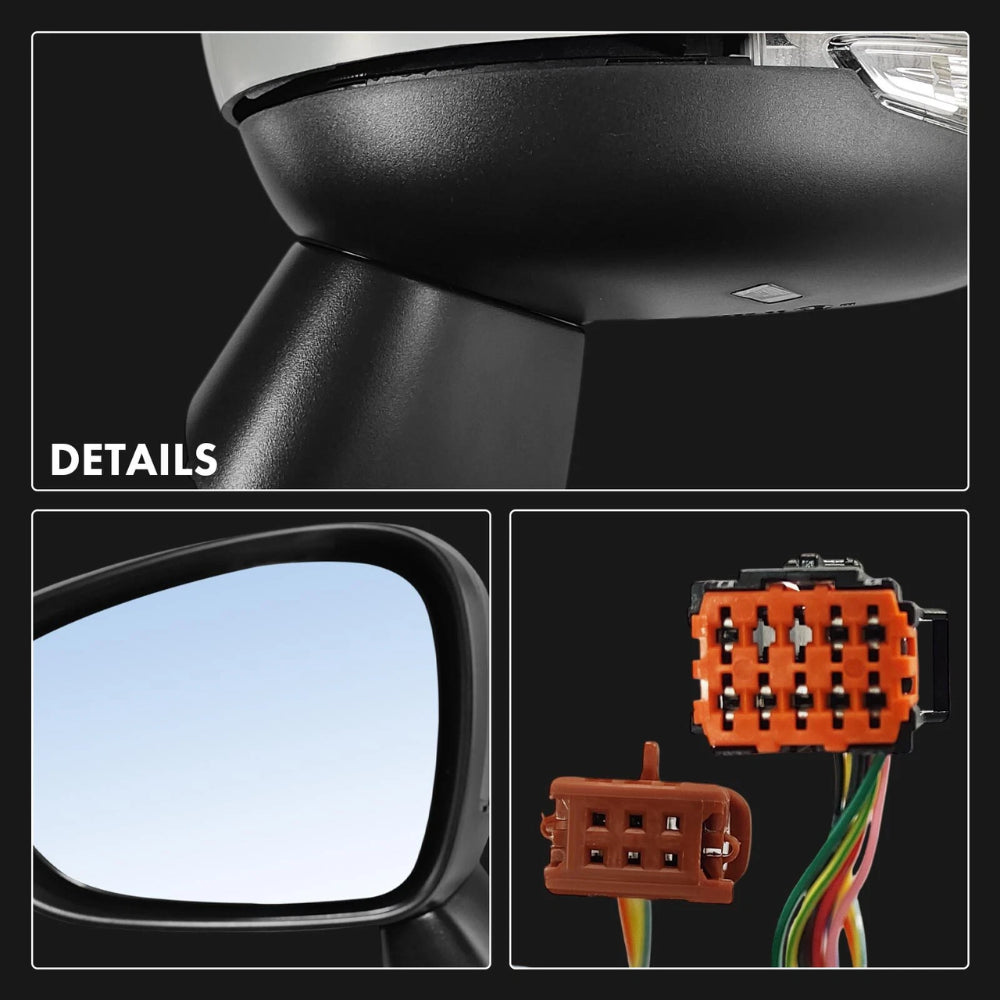 Citroen C3 Aircross 2017-2024 Electric Powerfold Door Wing Mirror Primed Left