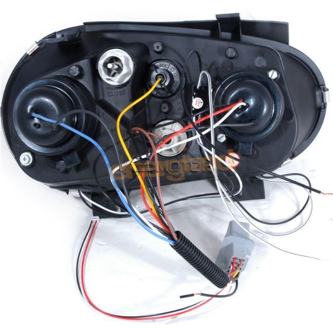 VOLKSWAGEN GOLF MK4  1998-2004 BLACK ANGEL EYES HEADLIGHTS PAIR