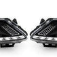 VAUXHALL CORSA D MK3  7/2006-8/2011 BLACK DRL HEADLIGHTS PAIR