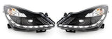 VAUXHALL CORSA D MK3  7/2006-8/2011 BLACK DRL HEADLIGHTS PAIR