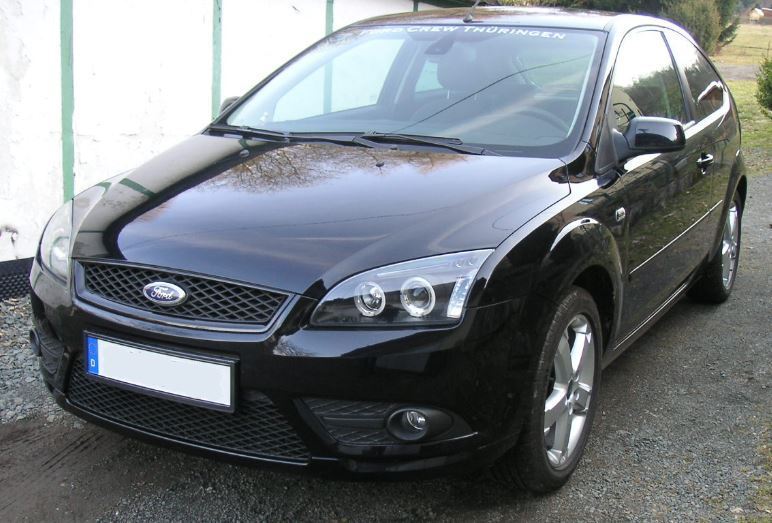 FORD FOCUS MK2  2005-5/2008 BLACK ANGEL EYES HEADLIGHTS PAIR