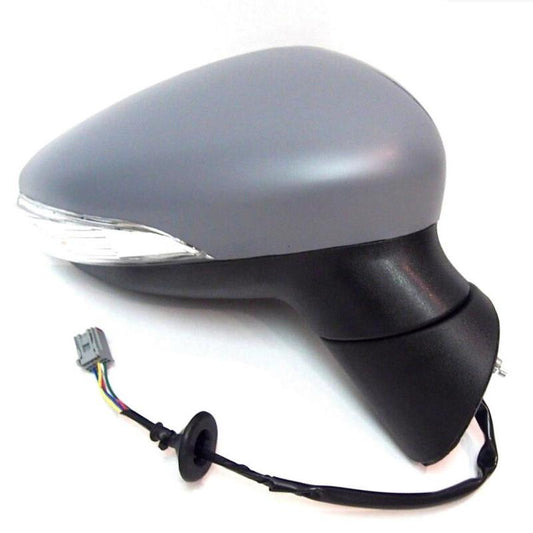 Ford Fiesta Mk7 2008-2012 Power Folding Wing Door Mirror Primed Right Side