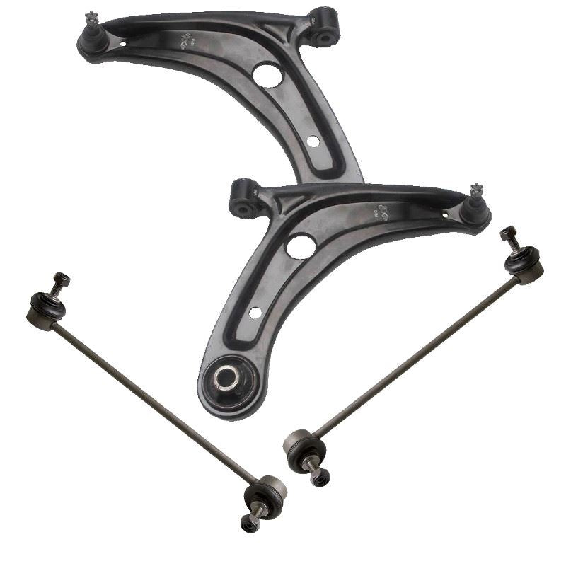 For Honda Jazz Mk2 2002-2009 Front Lower Wishbones Arms and Drop Links Pair