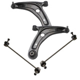 For Honda Jazz Mk2 2002-2009 Front Lower Wishbones Arms and Drop Links Pair
