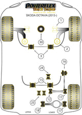 For Skoda Octavia 2013- Multi Link PowerFlex Black Rear Diff Rear Mounting Bush