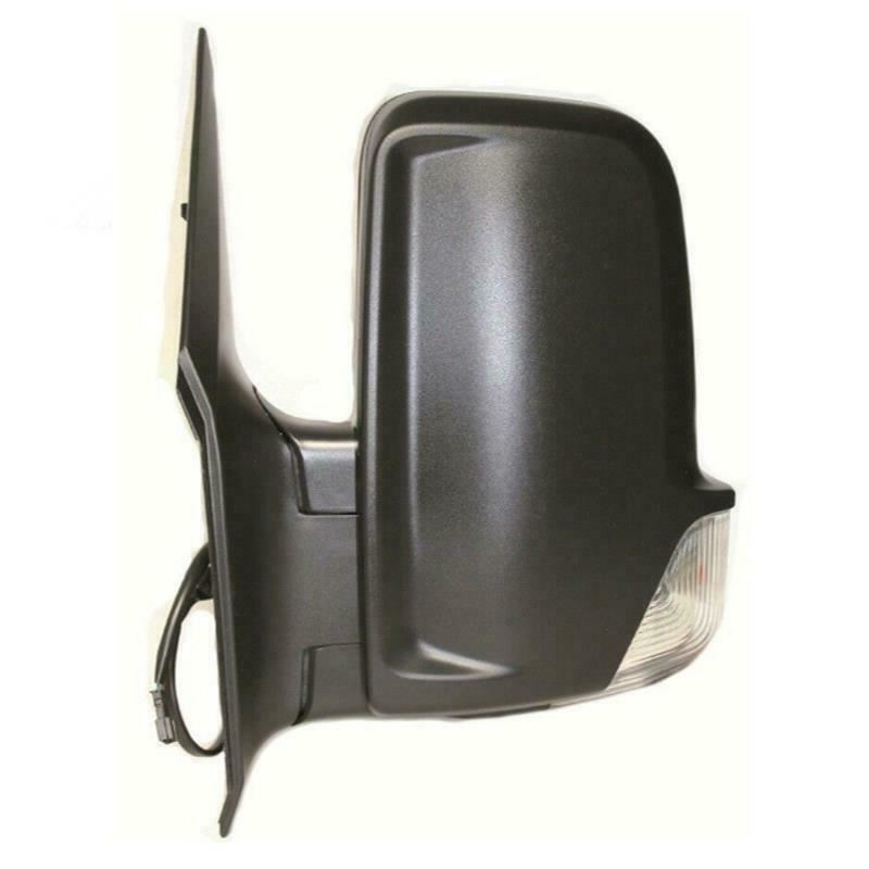 VW Crafter 2006-2018 Manual Short Arm Wing Door Mirror Black Passenger Side