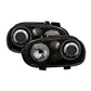 VW GOLF MK4 1998-2004 BLACK ANGEL EYES HALO HEADLIGHTS PAIR