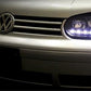 VOLKSWAGEN GOLF MK4  1998-2004 BLACK DRL HEADLIGHTS PAIR