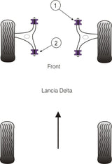 For Lancia Dedra 1989-2000 PowerFlex Front Lower Wishbone Front Bush